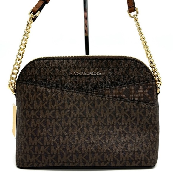 MICHAEL KORS Jet Set Travel Medium Dome Crossbody Bag
Brown/Gold - Picture 1 of 9